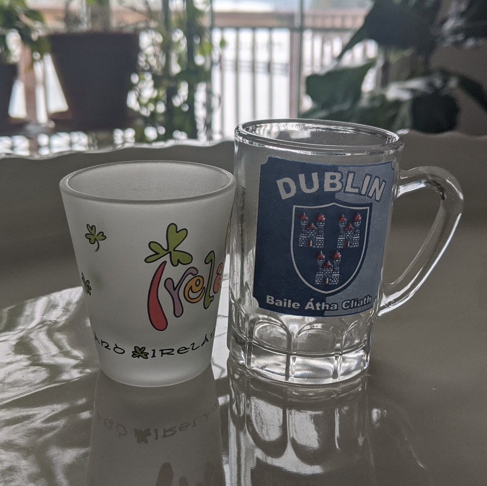Pair of shotglasses from Ireland